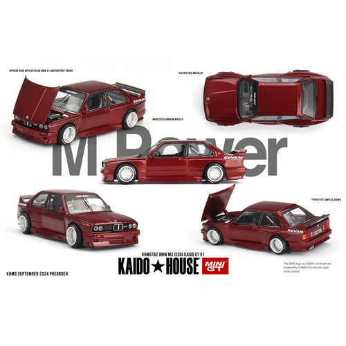 Kaido House x Mini GT 1:64 BMW M3 (E30) Kaido GT V1 – M Red - KHMG162