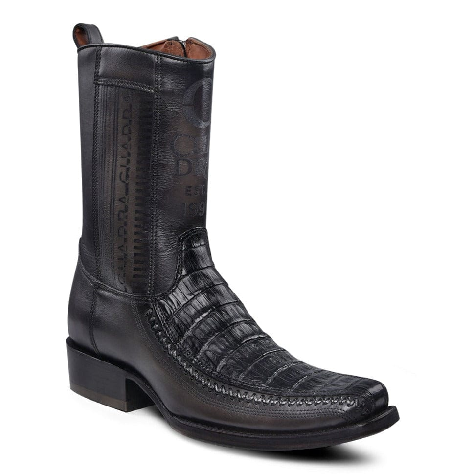 Men's Cowboy Boot In Genuine Ostrich Leather And Bovine Leather