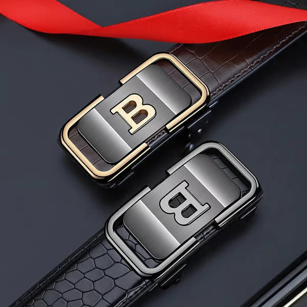 Men's Leather Automatic Buckle Belt (BUY 1 GET 1 FREE)