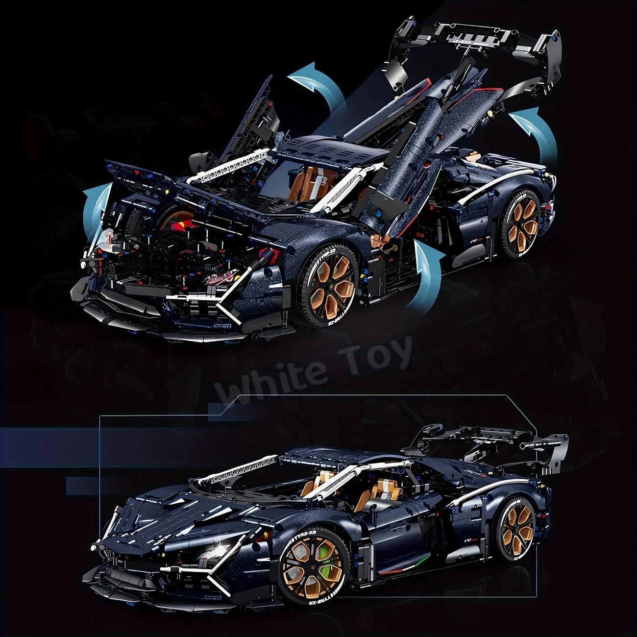 Limited Edition Starry Sky Fashion Sports Car Building Block Toy