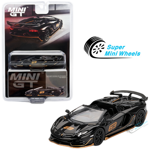 Lamborghini Aventador Svj 63 Roadster Nero Aldebaran 1:64 Mini GT