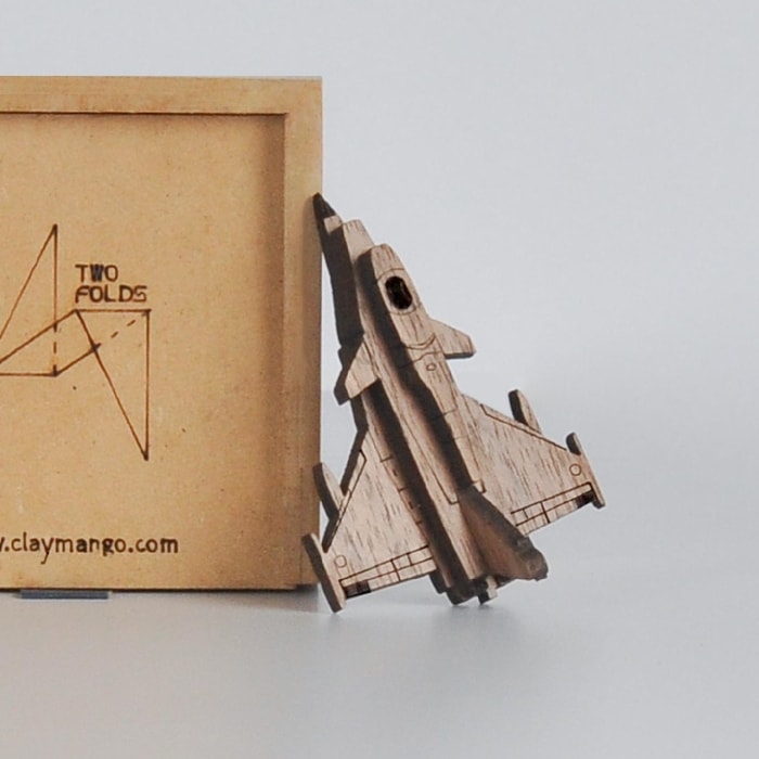 Dassault Rafale - Wooden Brooch