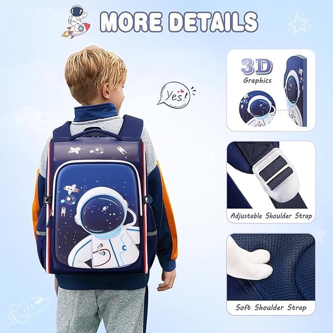 Mumma Mall - Kid’s 3D School Bag🧳 | Light & Weight🌬️ | Soft & Durable🛡️ | Waterproof💦