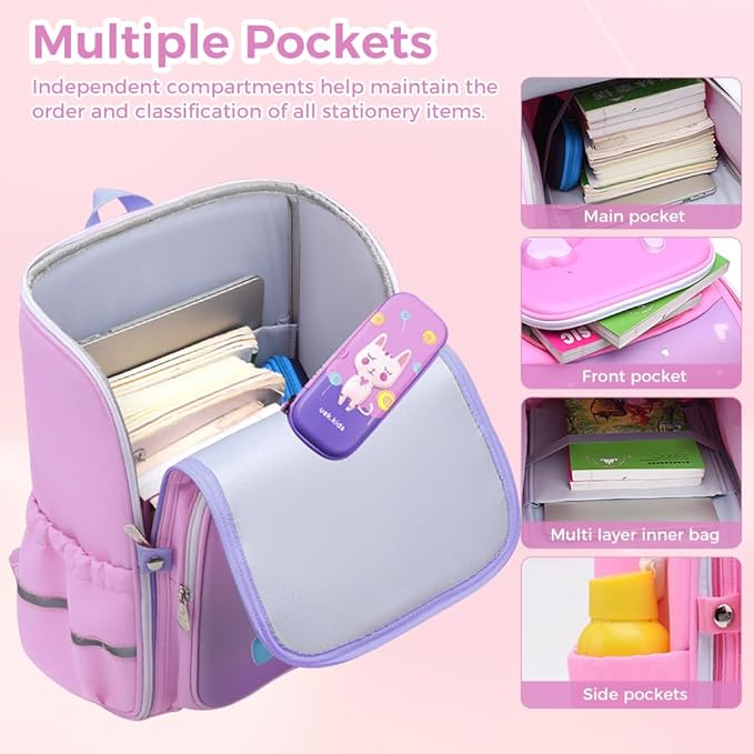 Mumma Mall - Kid’s 3D School Bag🧳 | Light & Weight🌬️ | Soft & Durable🛡️ | Waterproof💦