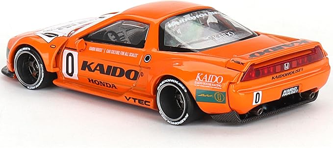 NSX Kaido Racing V1 Orange with White Hood (Designed by Jun Imai) Kaido House Special 1/64 Diecast Model Car by Mini GT KHMG119