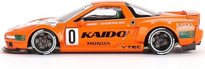 NSX Kaido Racing V1 Orange with White Hood (Designed by Jun Imai) Kaido House Special 1/64 Diecast Model Car by Mini GT KHMG119