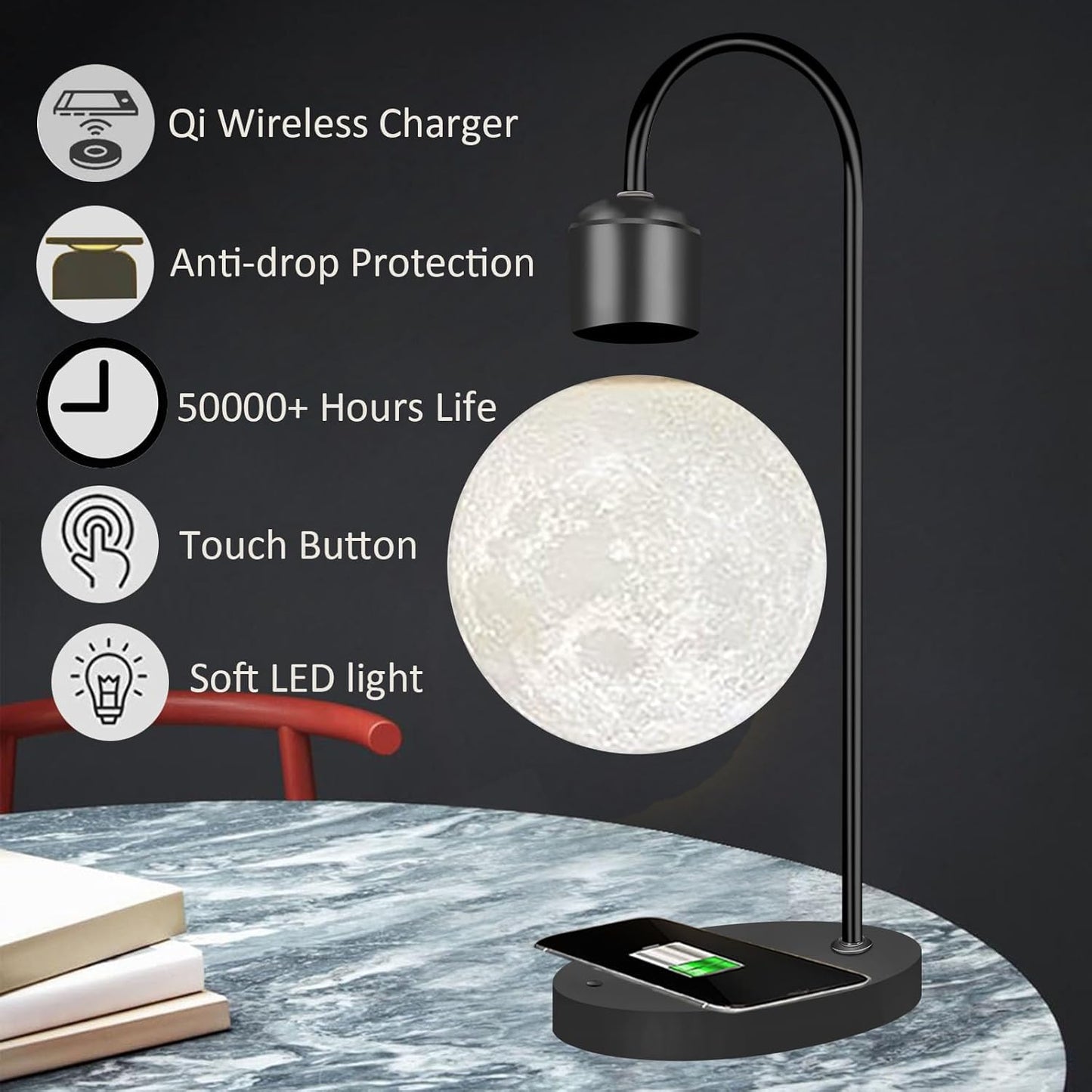 🌙 Magnetic Levitation Moon Lamp