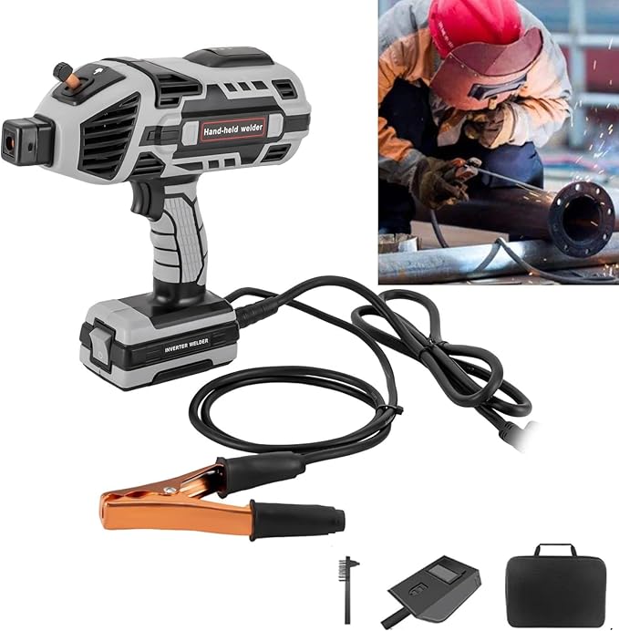 Portable ARC Welder Machine Gun, 4600W IGBT Standing Handheld Welding Machine, 6 variable current adjustment, Welder Machine Kit