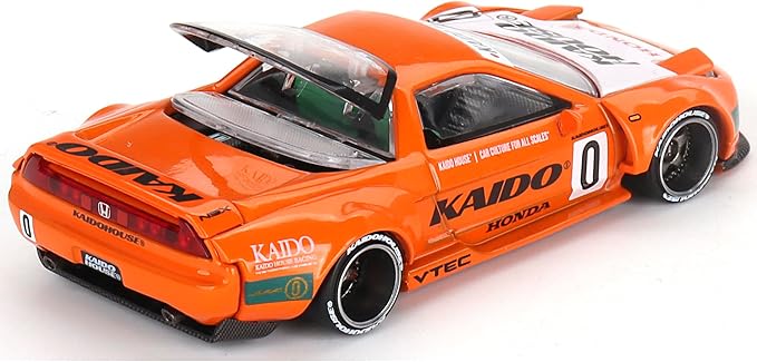 NSX Kaido Racing V1 Orange with White Hood (Designed by Jun Imai) Kaido House Special 1/64 Diecast Model Car by Mini GT KHMG119