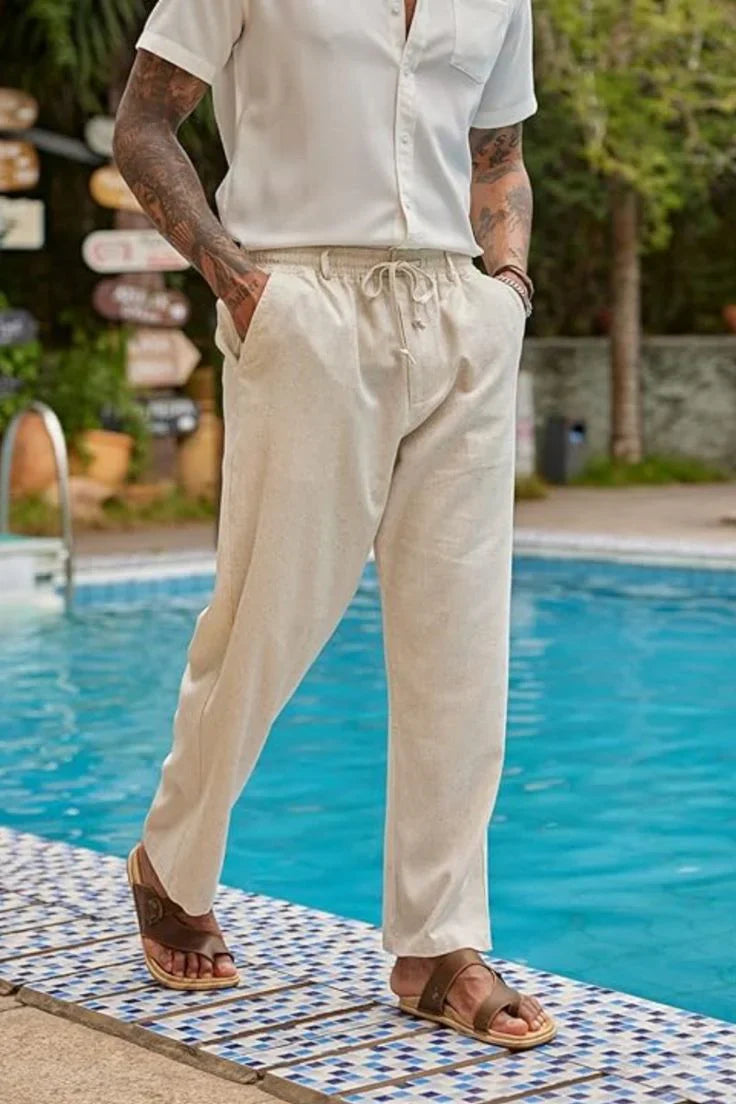 Linen Combo (Olive & Beige)