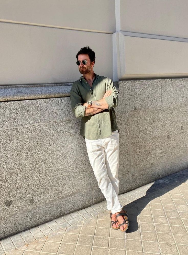 Linen Combo (Olive & Beige)