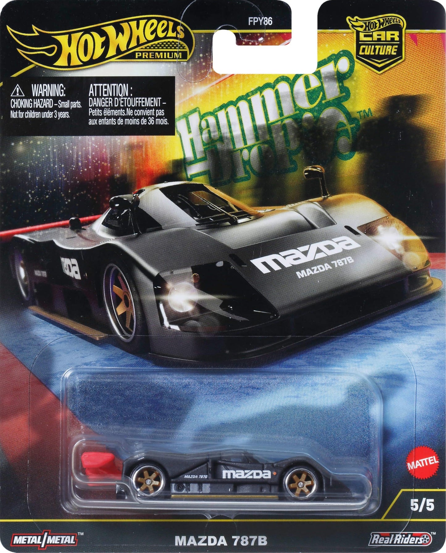 Hot Wheels Premium Car Culture Collectible Toy Car, 1:64 Scale Die-Cast Mazda 787B