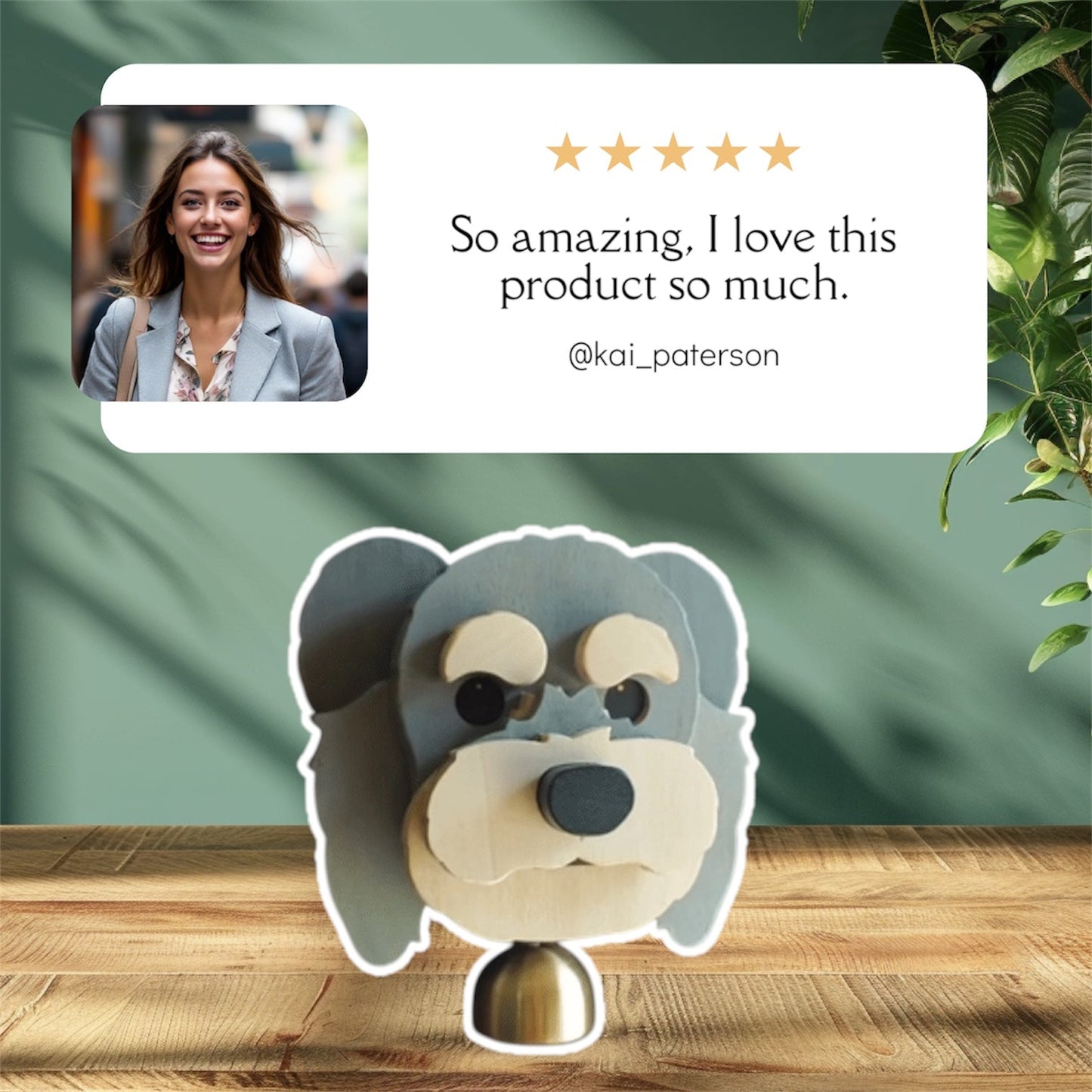 Handmade Dog Door Bell
