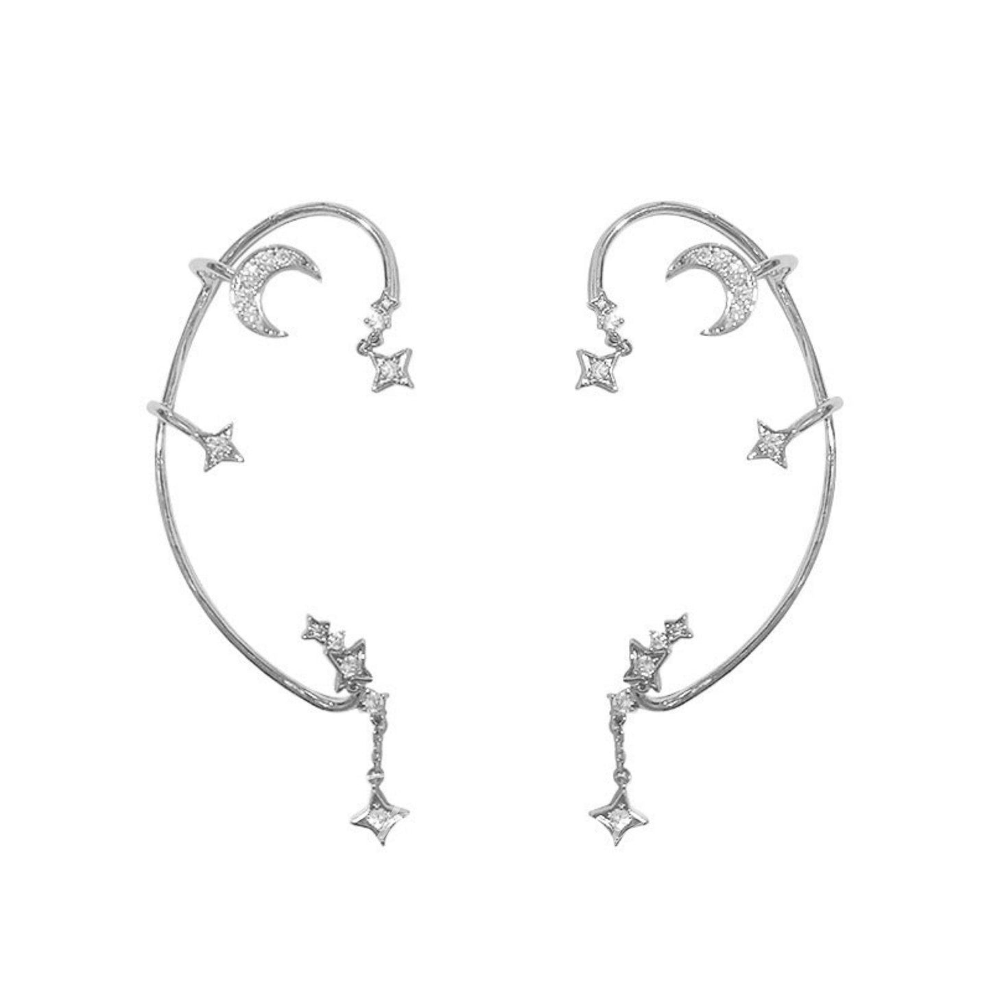 Crystal Moonstar Earrings (PAIR)