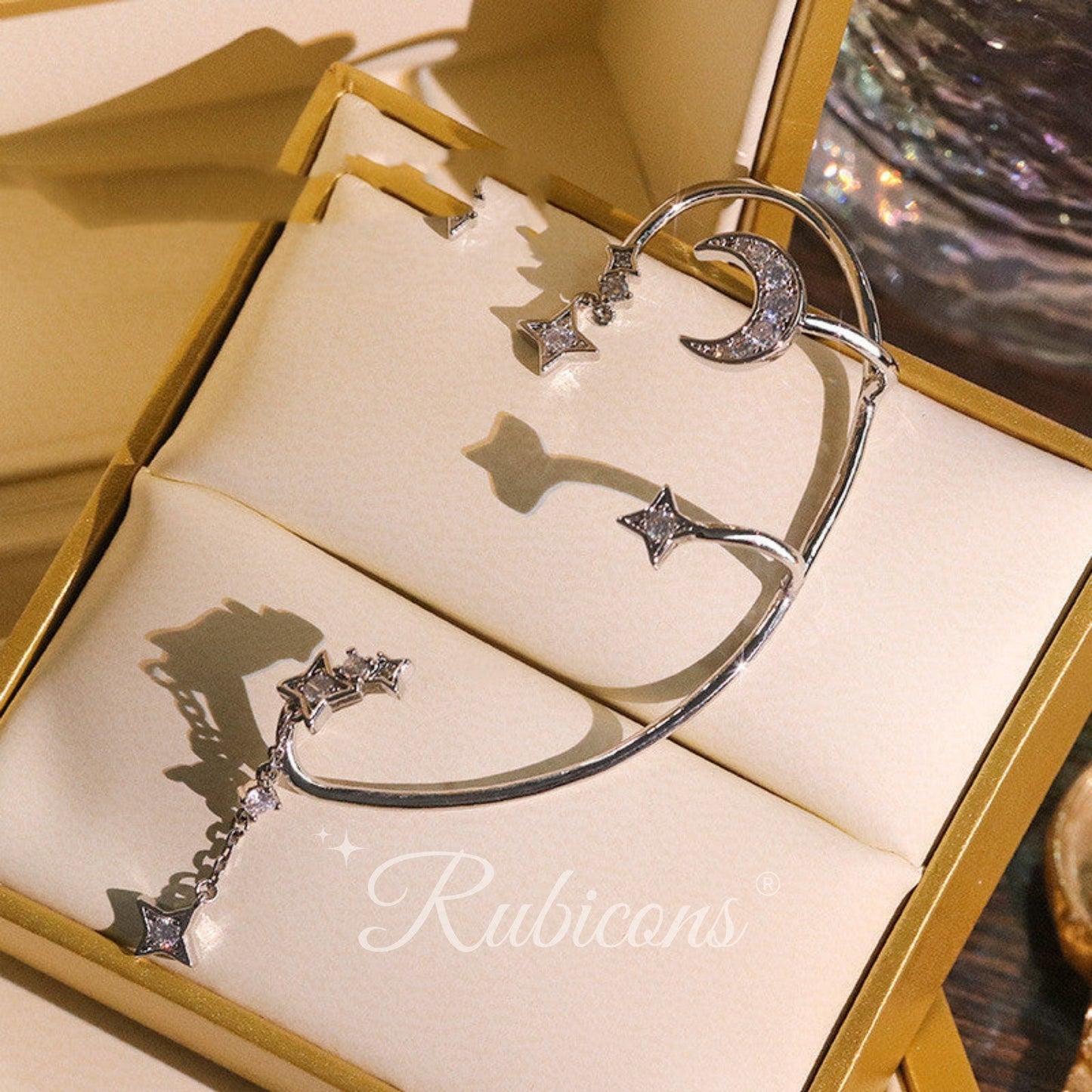 Crystal Moonstar Earrings (PAIR)