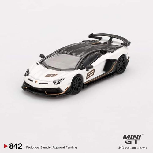 MINI GT Lamborghini Aventador SVJ 63 Bianco Asopo