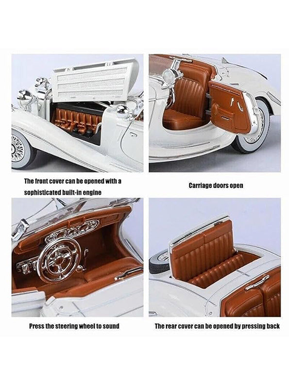Mercedes Benz 500K Model 1:24 Scale Diecast Car - Metal Collectible