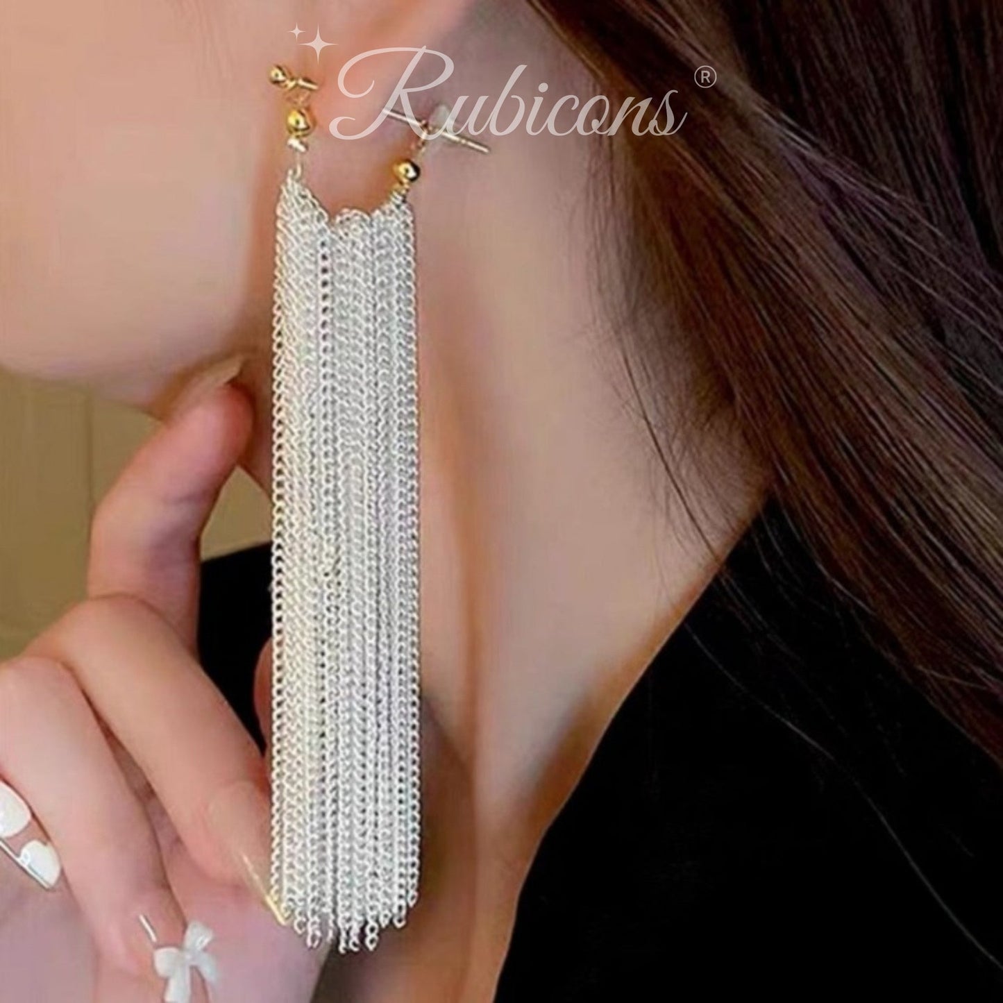 Galaxy Waterfall Tassel Earrings