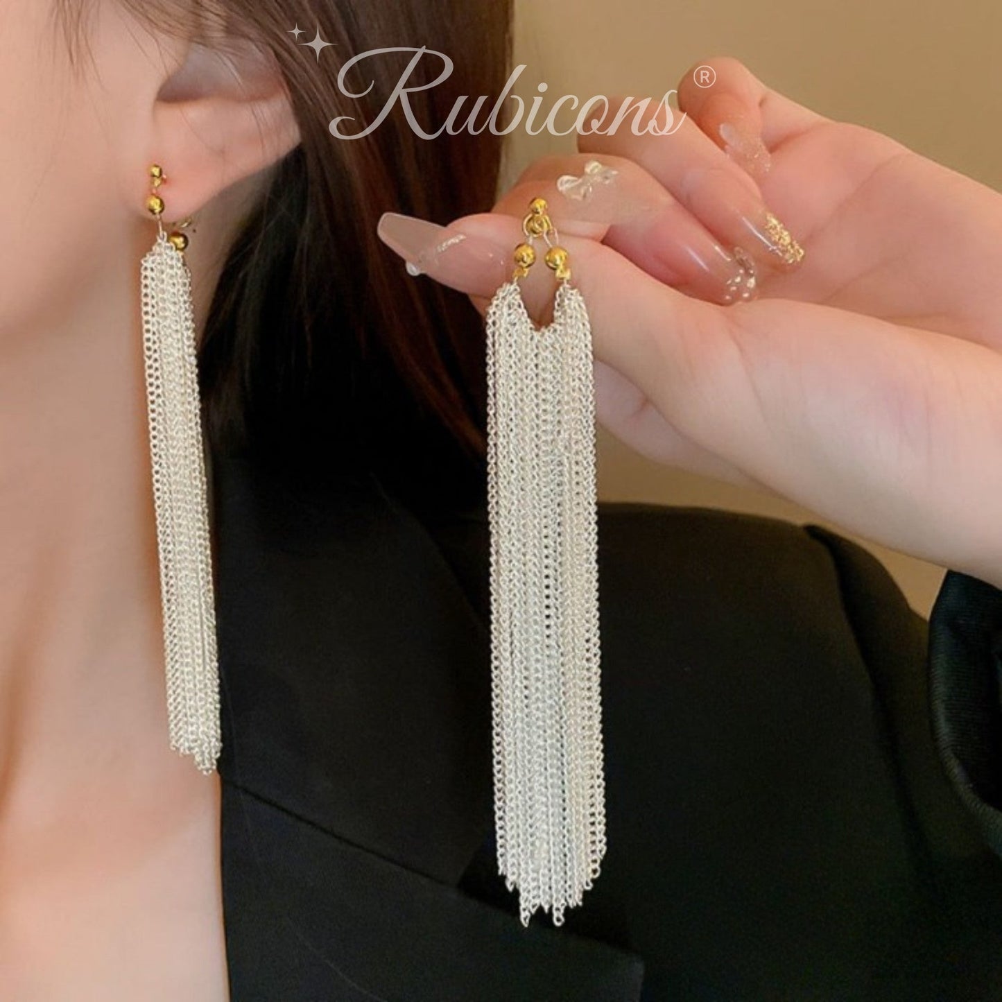 Galaxy Waterfall Tassel Earrings