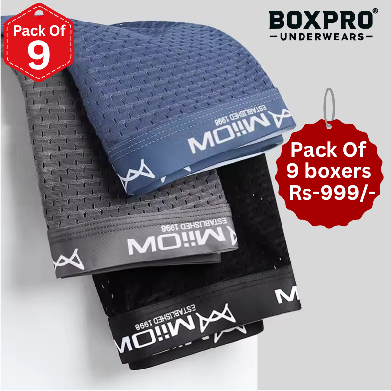 (ππ¦π©π¨π«πππ) Milow (Set of 9) Underwears (Graphene Antibacterial Ice Silk)
