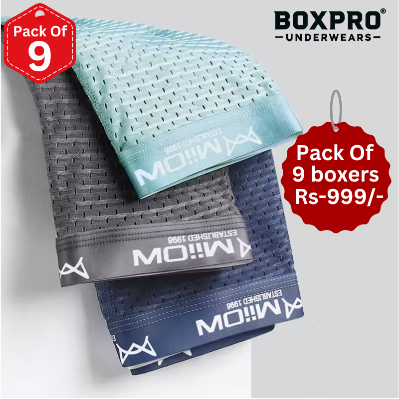 (ππ¦π©π¨π«πππ) Milow (Set of 9) Underwears (Graphene Antibacterial Ice Silk)