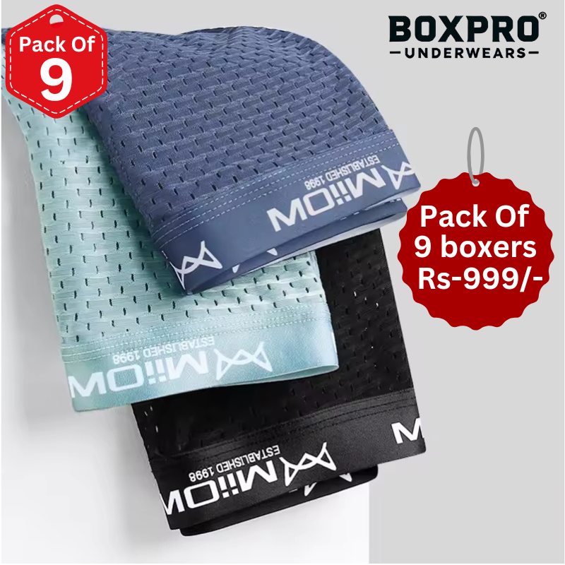 (ππ¦π©π¨π«πππ) Milow (Set of 9) Underwears (Graphene Antibacterial Ice Silk)