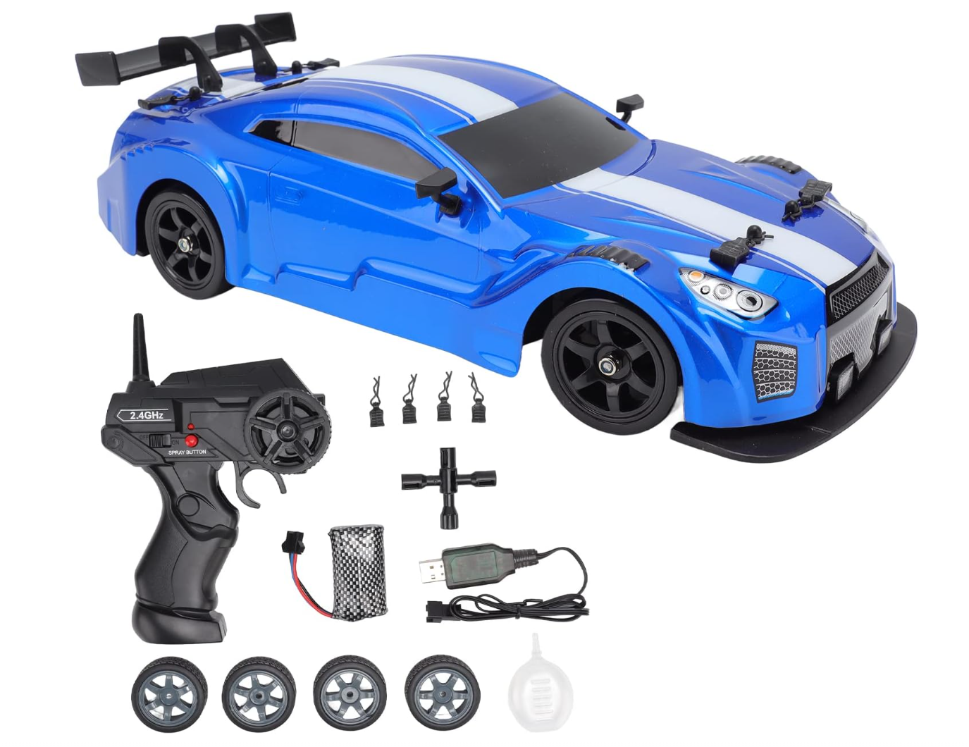 Remote Control Car, 1:16 Light Vehicle RC Drifting Car 2.4GHz RC Drift Racing Cars Fast with LED Lights