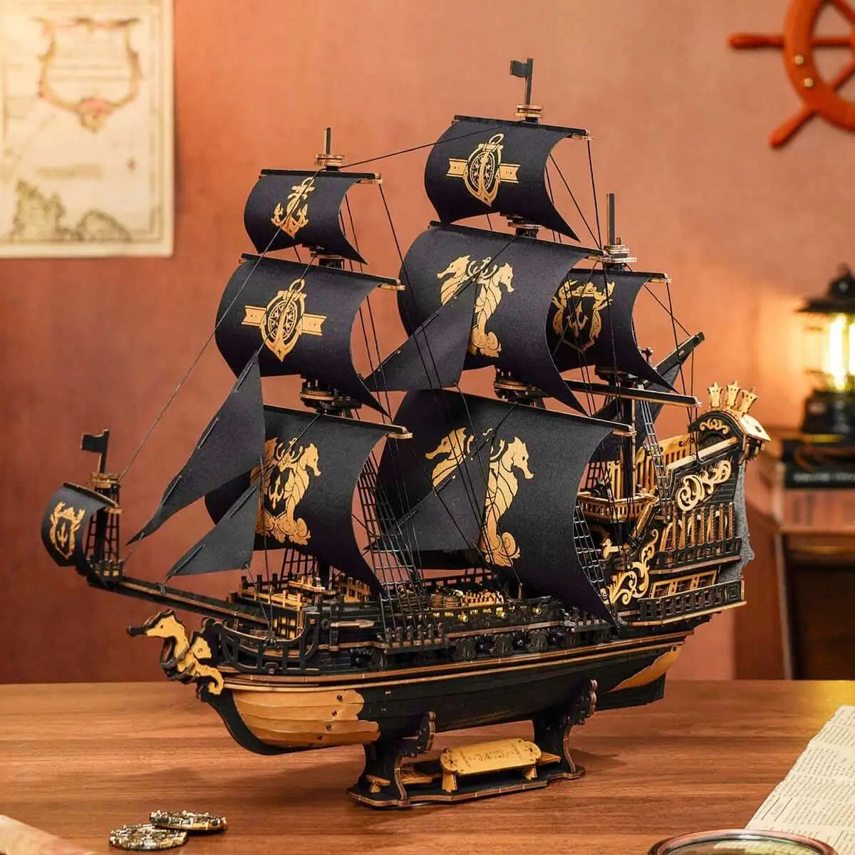 The Seahorse Barque 3D Wooden Puzzle