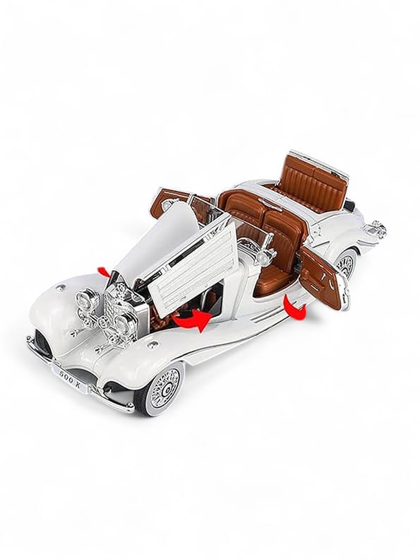 Mercedes Benz 500K Model 1:24 Scale Diecast Car - Metal Collectible