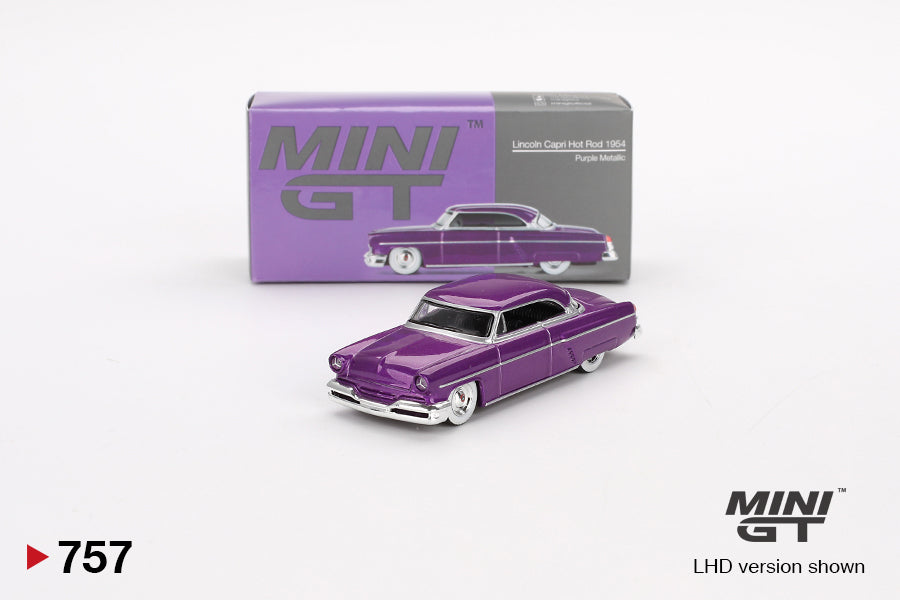 Mini GT Lincoln Capri Hot Rod 1954 Purple Metallic