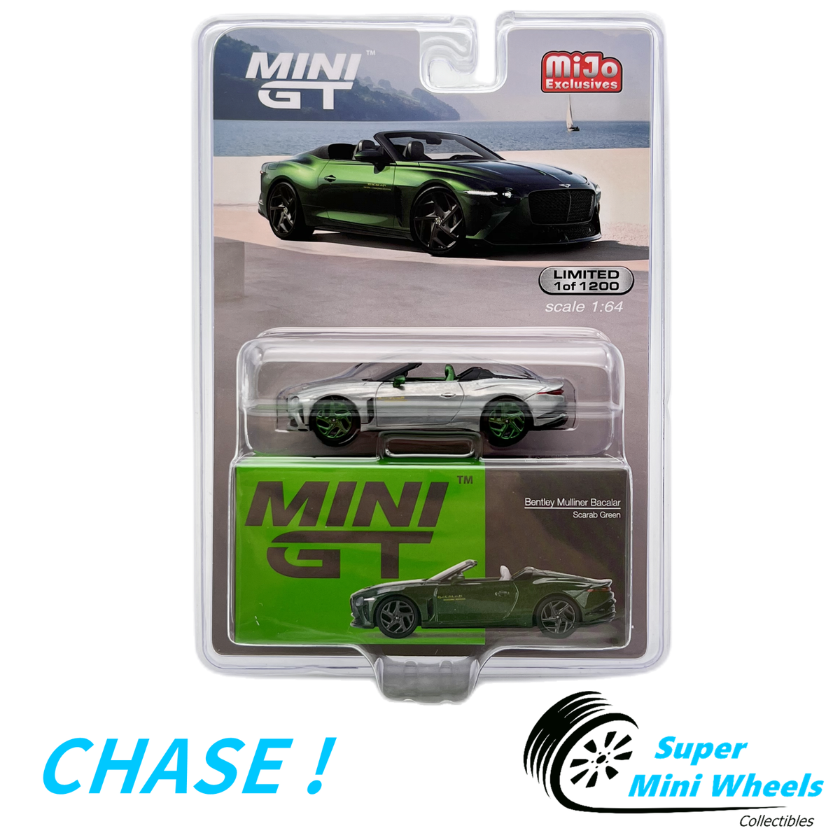 Mini GT 1:64 Bentley Mulliner Bacalar Scarab Green #492