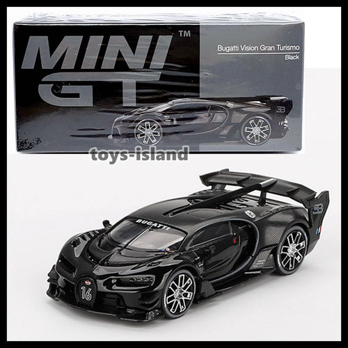 MINI GT 795 1/64 Bugatti Vision Gran Turismo Black LHD NEW DIECAST CAR