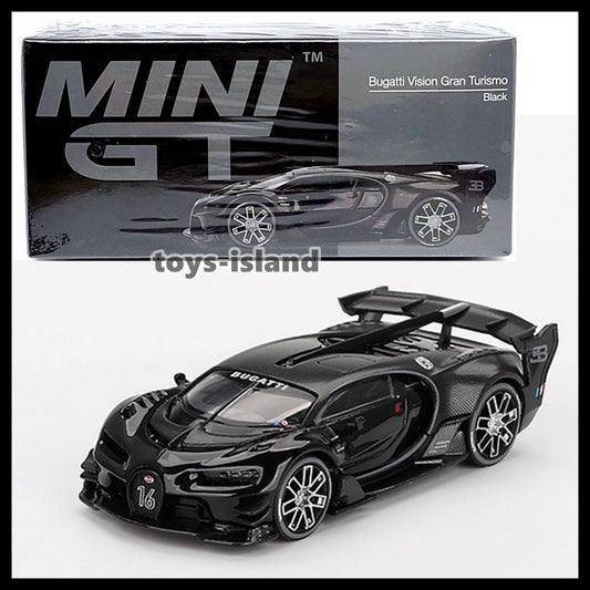 MINI GT 795 1/64 Bugatti Vision Gran Turismo Black LHD NEW DIECAST CAR