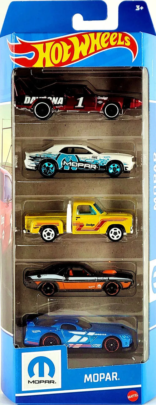 Hot Wheels MOPAR 5-Pack w/ Dodge Challenger, Charger, Viper, Li'l Red Express