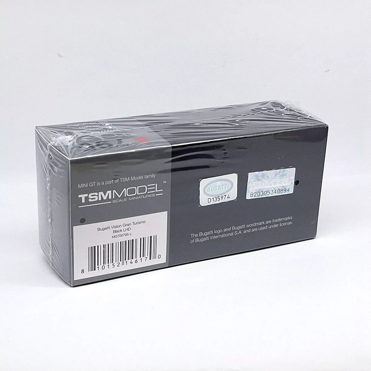 MINI GT 795 1/64 Bugatti Vision Gran Turismo Black LHD NEW DIECAST CAR