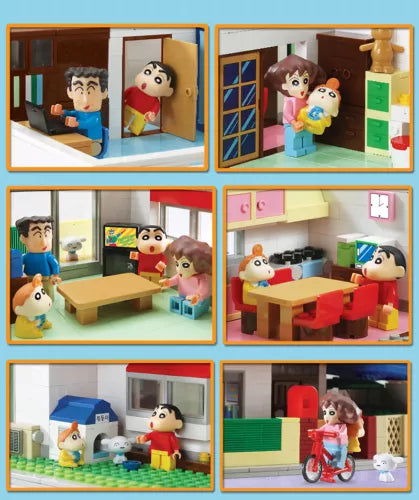 Oxford Block Crayon Shin-Chan HOUSE Bricks Building Figures Big Toy set JG3625