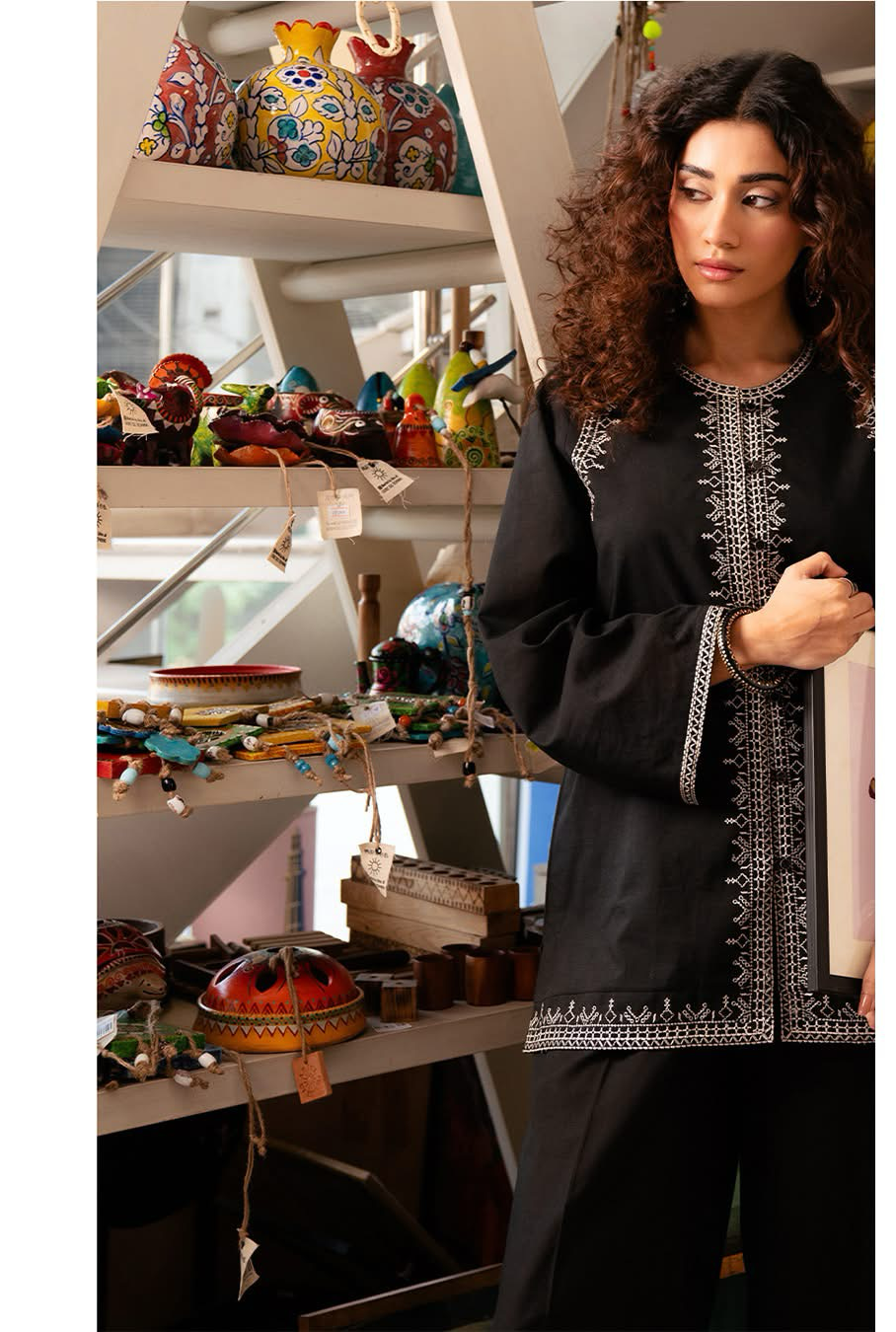 Sleek -Embroidered 2pc Suit