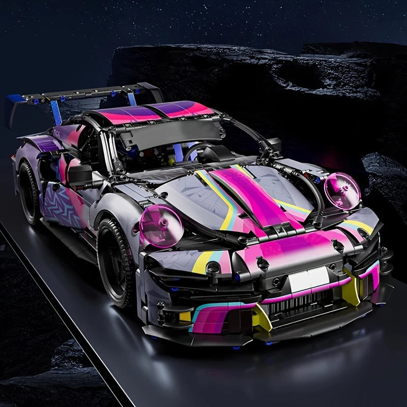 1661pcs High Difficulty Adult Colorful Sports Car Model