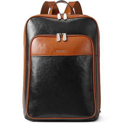 Vintage Leather Laptop College Travel Backpack