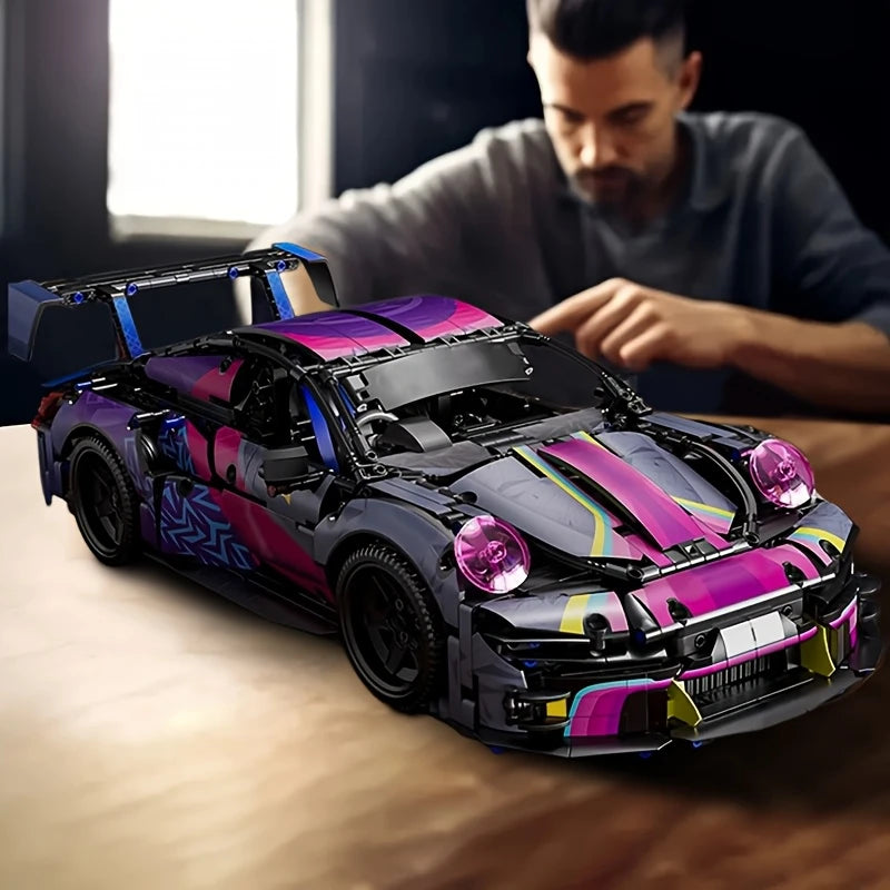 1661pcs High Difficulty Adult Colorful Sports Car Model