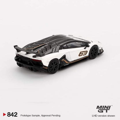 MINI GT Lamborghini Aventador SVJ 63 Bianco Asopo