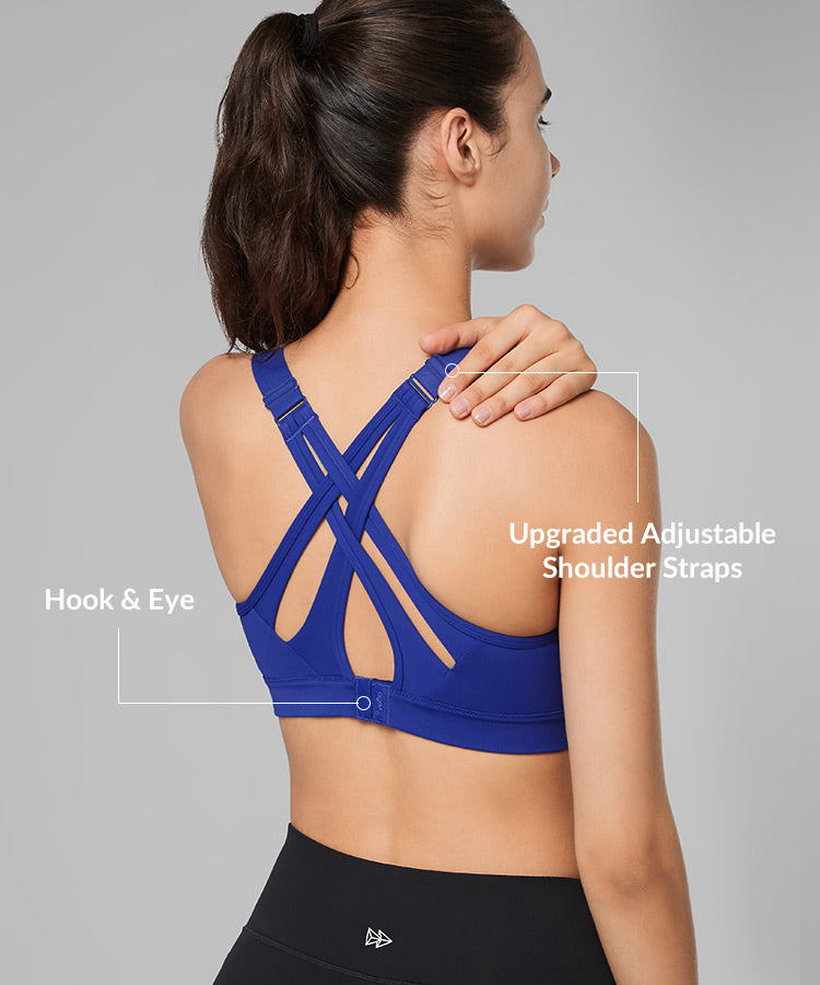 Power Adjustable Criss Cross Running Bra | Women's High Support Sports Bra (Pack Of 5)