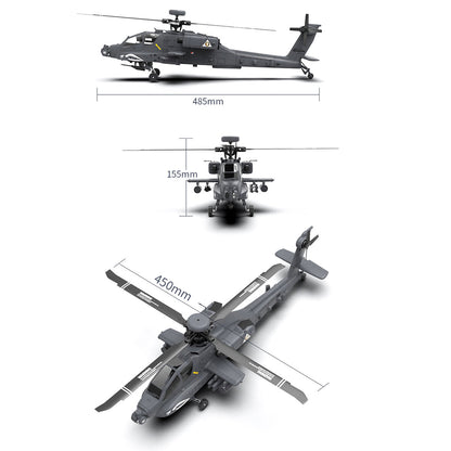 YU XIANG Apache GPS Helicopter F11-S AH64 1/32 Scale 2.4G 6CH RC Dual-axis Co-drive Flybarless 6G/3D Stunt