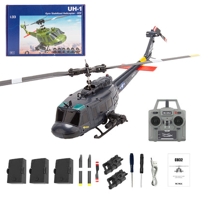 C032 1/48 Scale UH-1 Huey 2.4G 6CH Flybarless RC Helicopter Model (RTF Version)
