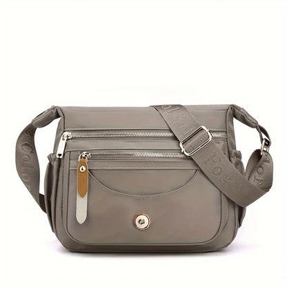All-Match Casual Solid Color Women's Versatile Hobo Bag with Zipper Shoulder