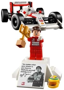 LEGO Icons McLaren MP4/4 & Ayrton Senna Minifigure Model Car Kit - Buildable F1 McLaren Set