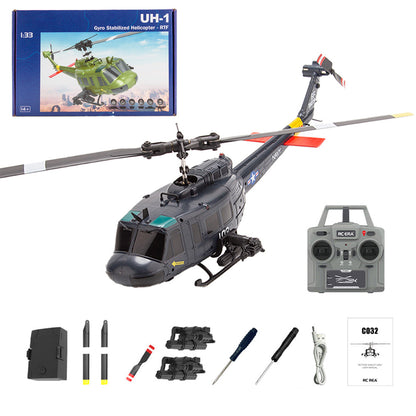 C032 1/48 Scale UH-1 Huey 2.4G 6CH Flybarless RC Helicopter Model (RTF Version)