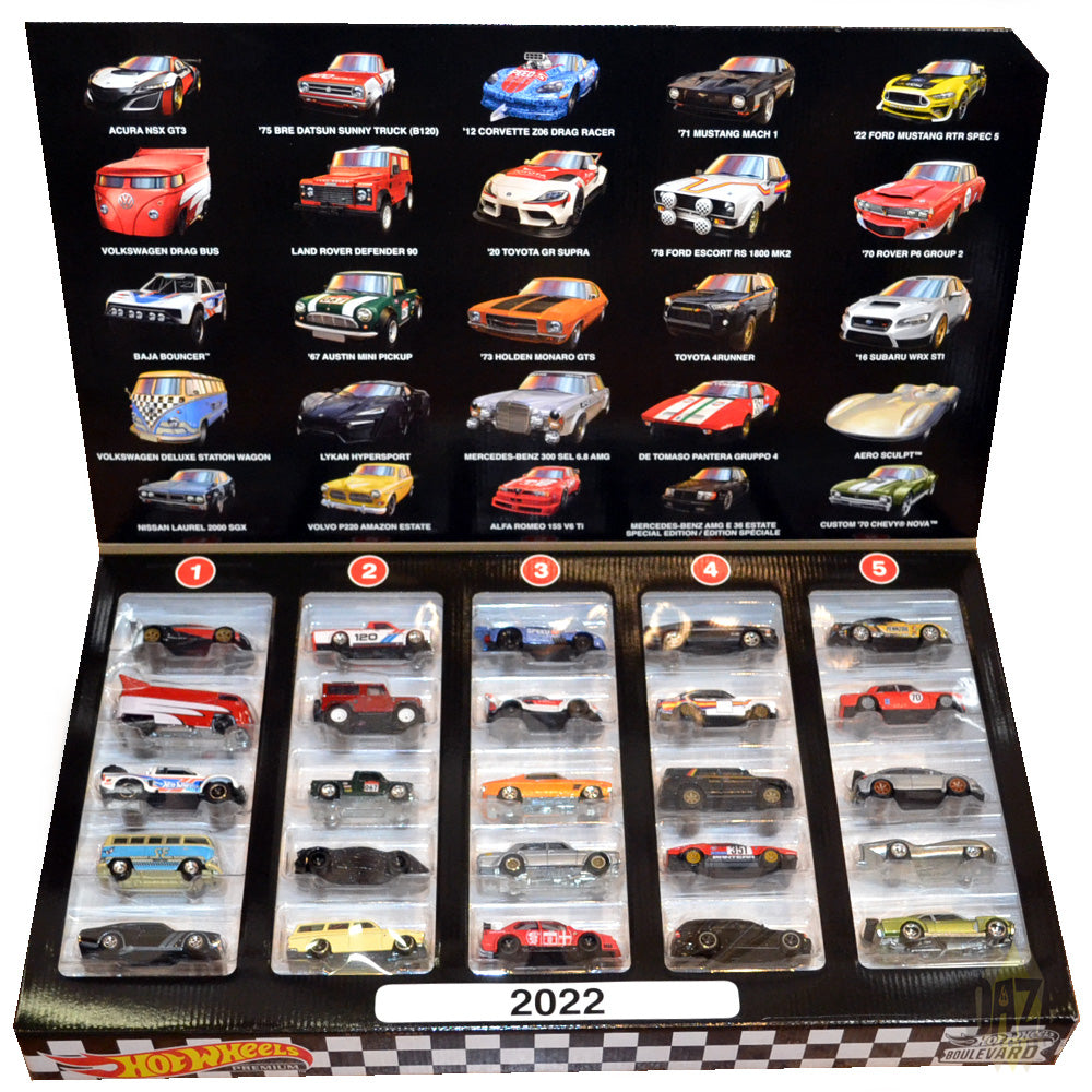 Hot Wheels Boulevard 25-Car Factory Set Premium 1:64 Scale