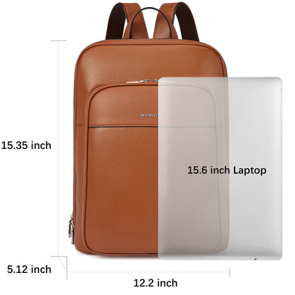 Vintage Leather Laptop College Travel Backpack