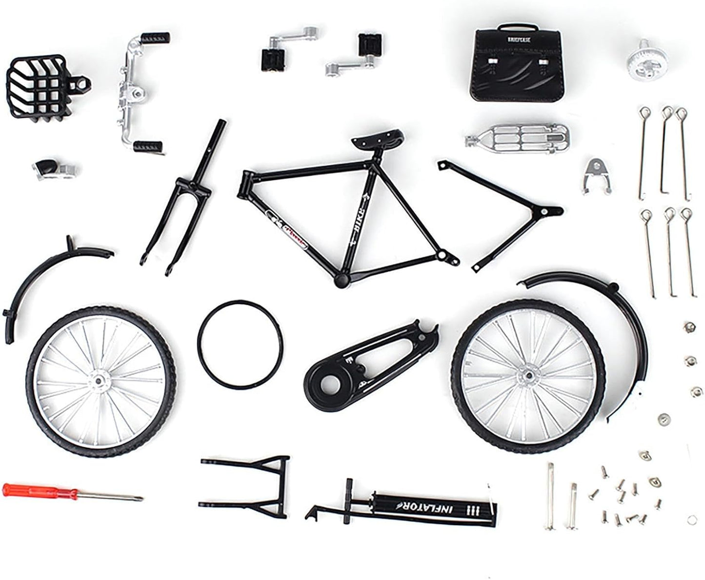Finger Bikes, DIY Bicycle Model Scale Kit, Creative Iron Table Ornament Toys, Finger Toys, Metal Bicycle Model Collections